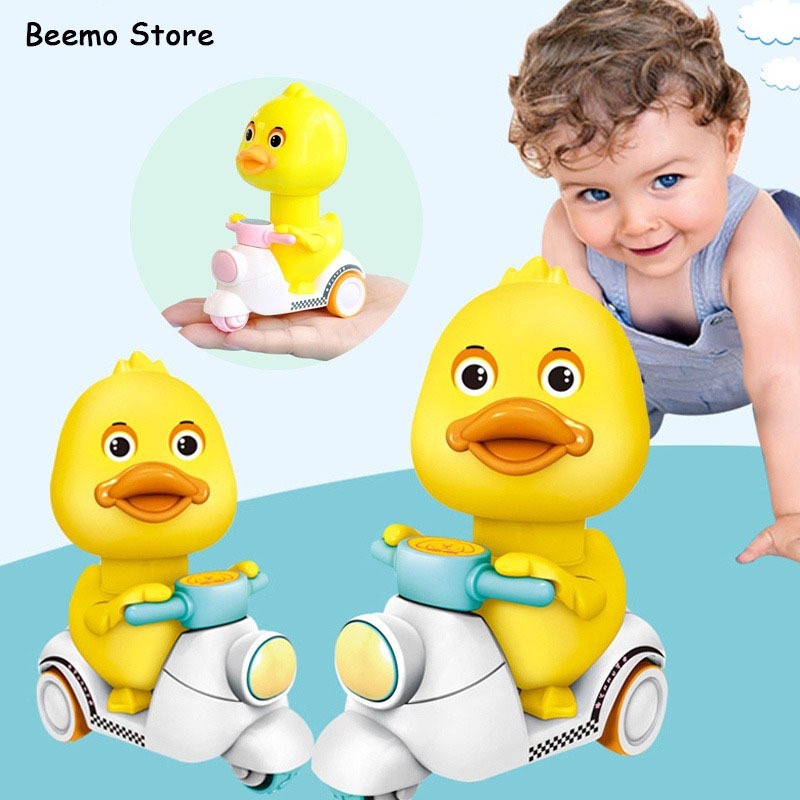 Mainan Anak Bayi Tekan Bentuk BEBEK Sepeda Motor Vespa Mainan Mobil Dorong Hadiah