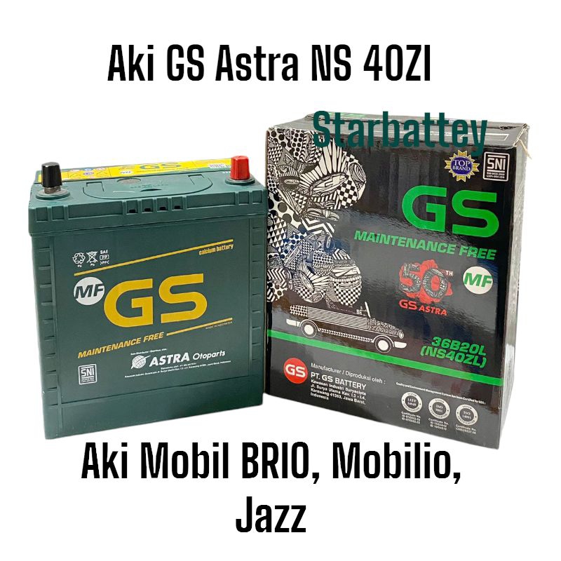 Aki Mobil Honda Mobilio NS40ZL Aki Mobil GS Astra Aki Kering NS40ZL Aki Mobil Honda Jazz
