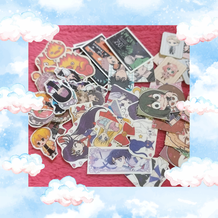 

Sticker Anime Random Harga Satuan murah Sticker tumblr, sticker laptop, sticker diary, sticker jurnal, sticker HP, freebies