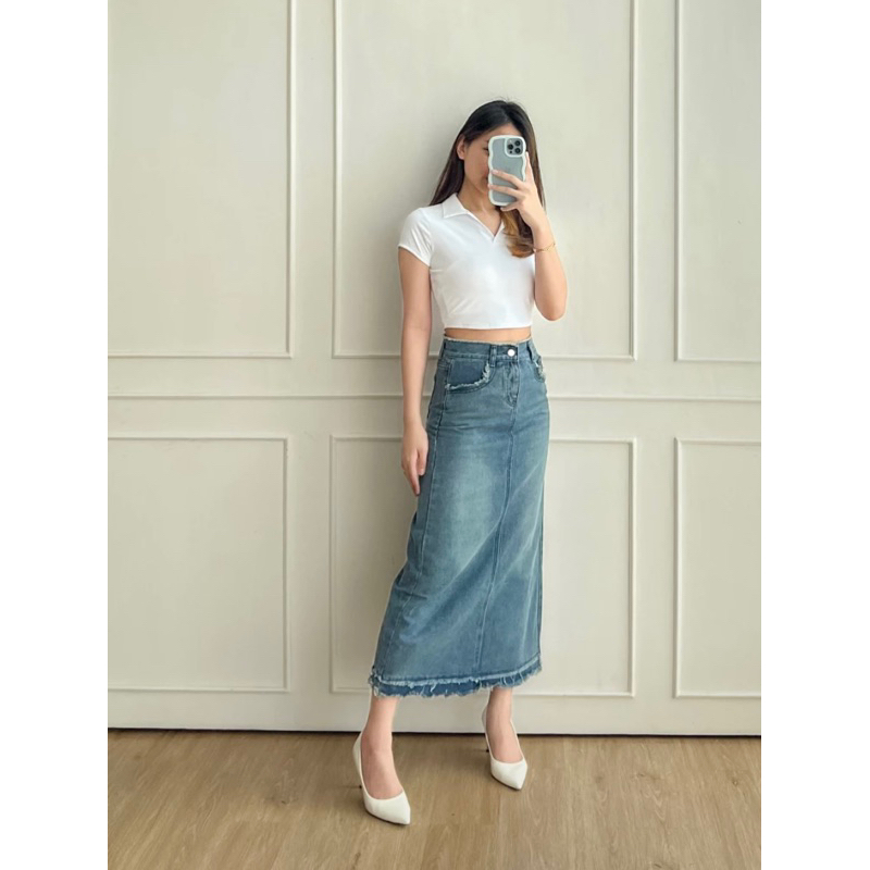 PRELOVED ROK JEANS PANJANG