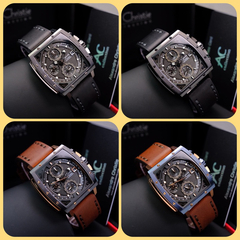 JAM TANGAN PRIA ALEXANDRE CHRISTIE AC 6376 MC / AC6376 / 6376 ORIGINAL CHRONOGRAPH STRAP KULIT