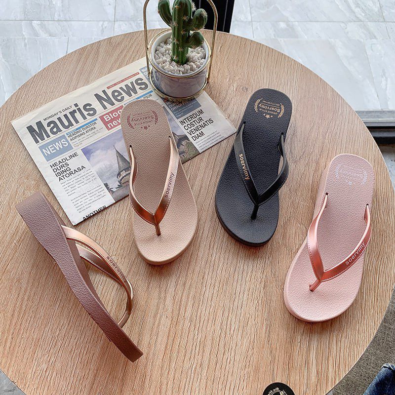 MAHGO SOERVIMY SANDAL JEPIT WEDGES SOERVIMY SENDAL JEPIT HAK 3CM