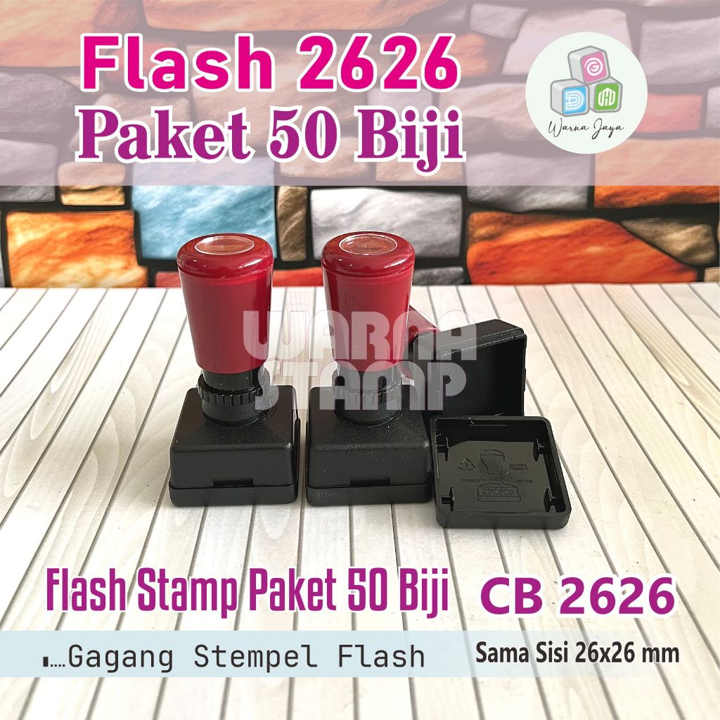 

Gagang Stempel Flash 2626 mm / Paket 50 Biji / Gagang Stamp Flash Sama Sisi / Hanya Gagang Saja