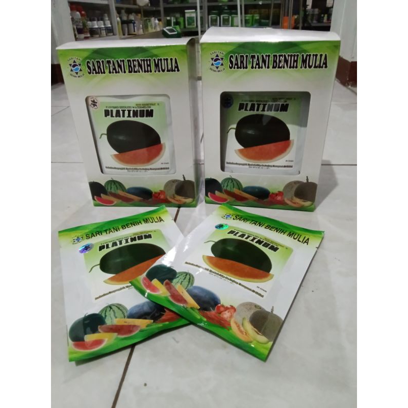 Benih Semangka Jumbo Bangkok Non biji Platinum F1 (Kulit Hijau Gelap) Berkwalitas isi  20 Gram Kadal