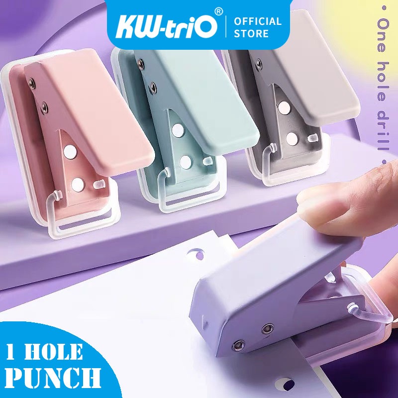 

Mini Pembolong Kertas 1 Lubang/Puncher Handheld Logam Lubang Bulat 6mm