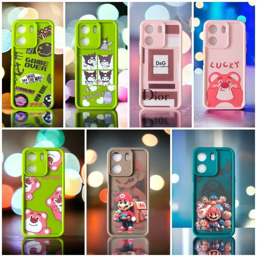 Soft Case Corak Gemoy VIVO Y16/Y91/Y93/Y95/Y91C/Y02/Y02S Casing Gambar Motif Karakter