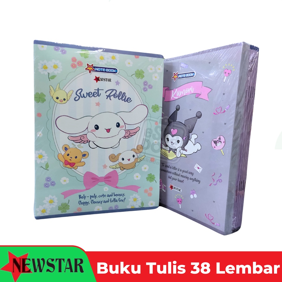 

V9QZH4797 Buku Tulis Quarto 38 Lembar Buku Tulis New Star Motif Lucu