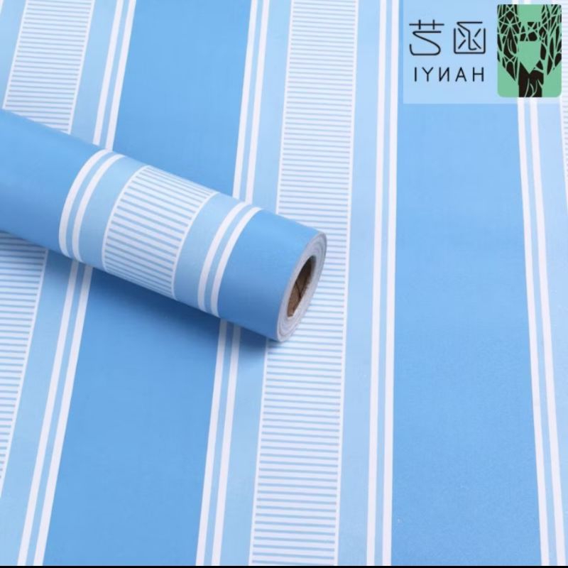 Wallpaper Sticker Dinding Garis Biru