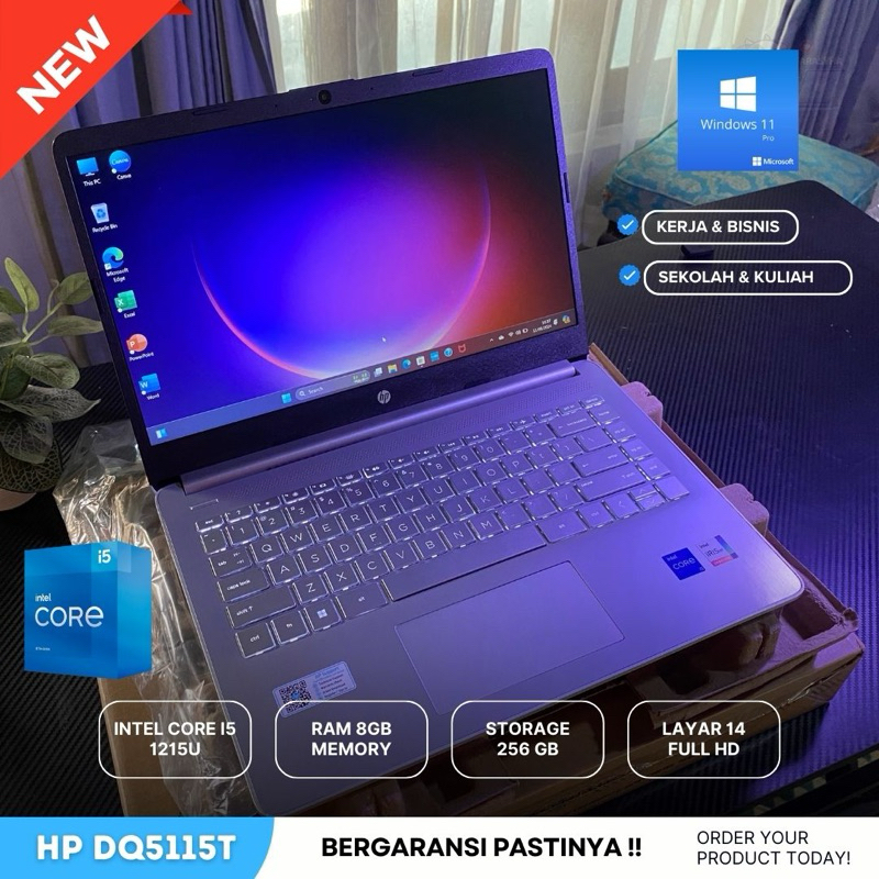 LAPTOP HP 14S DQ5115T INTEL CORE I5 1215U 8GB SSD 256 14 INCHI