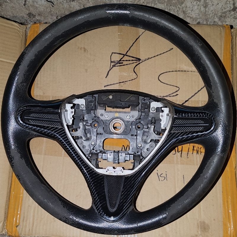 lingkar stir Honda jazz ge8 bekas original kondisi kulit seperti difoto