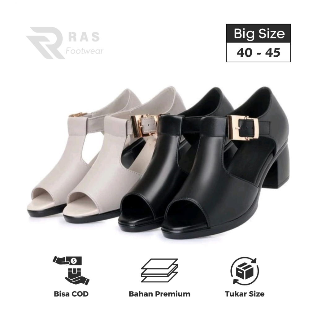 Sandal High Heels Wanita Ukuran Jumbo 40-45 | Sendal Cewek Big Size
