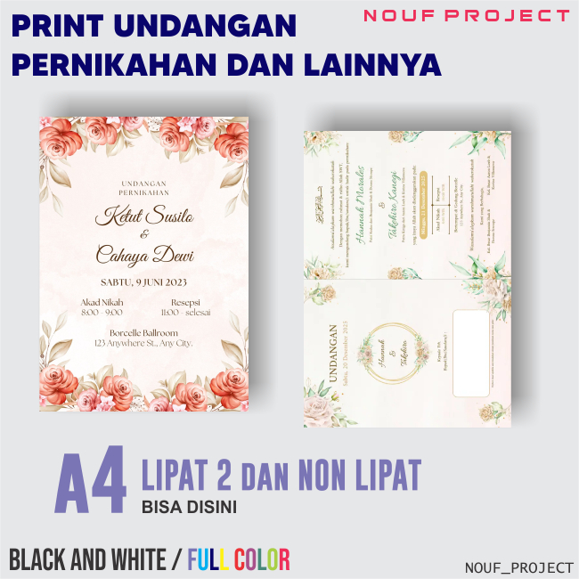 

CETAK UNDANGAN PERNIKAHAN DAN LAINNYA - A4