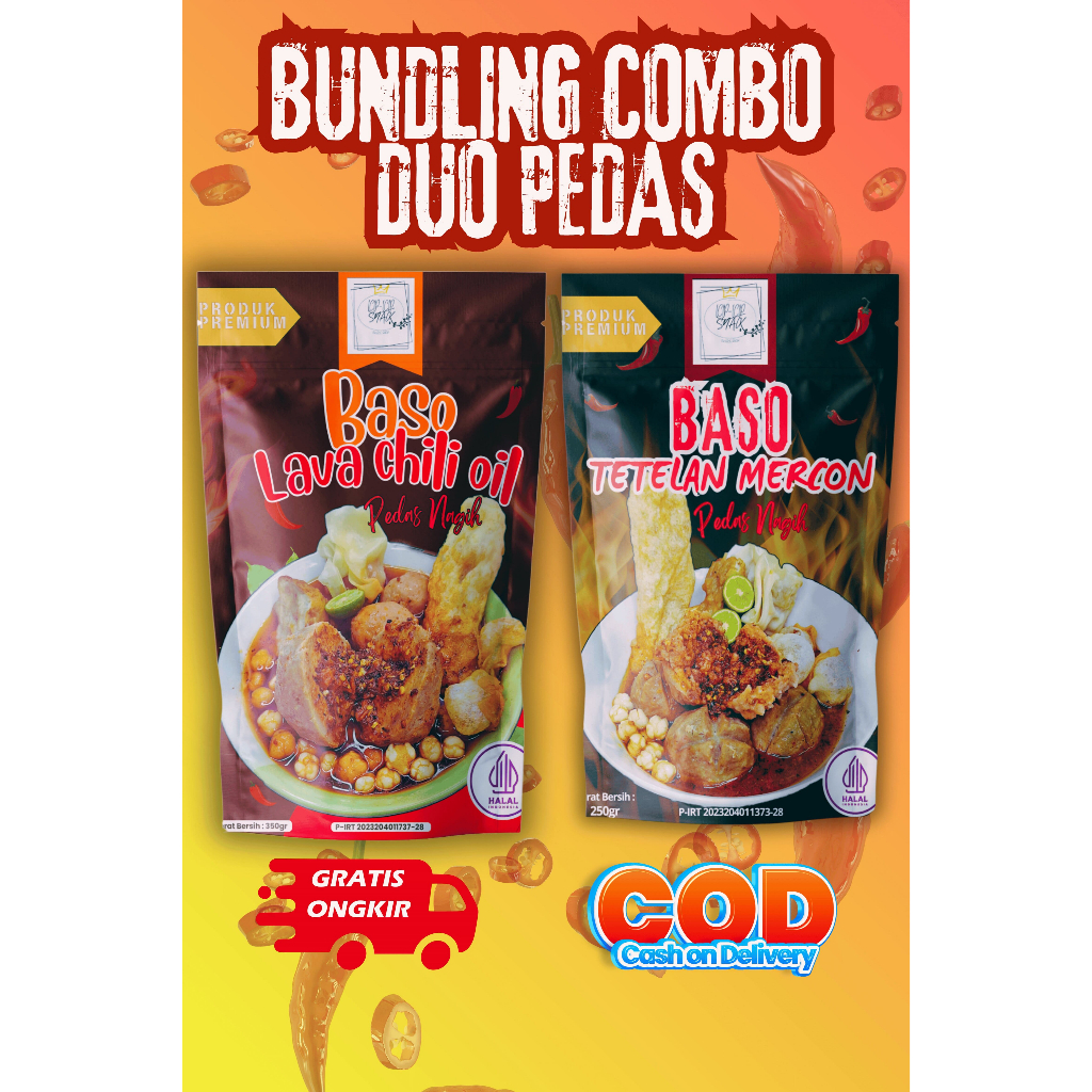 

BUNDLING COMBO DUO PEDAS ( Baso Lava Chili Oil + Baso Tetelan Mercon )