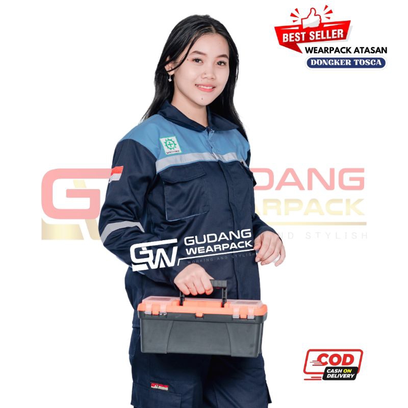 Wearpack Atasan Warna Dongker Biru Tosca (baju kerja) - gudang wearpack