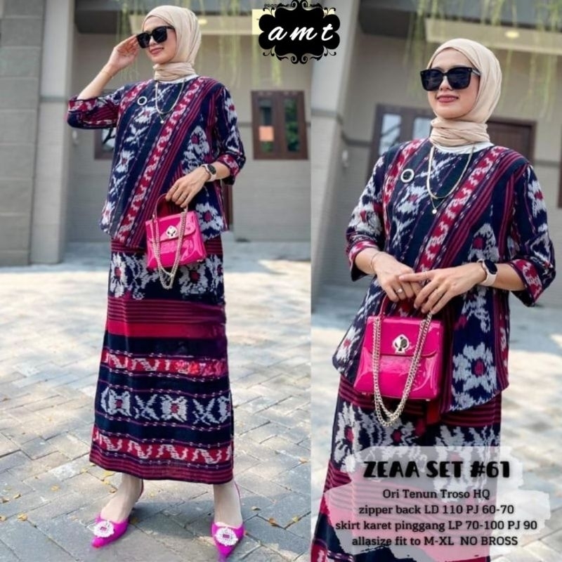 Setelan Rok Tenun Troso Zeaa Set