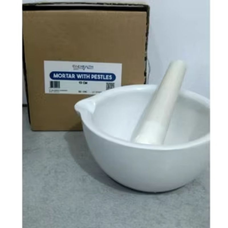 Mortar Stamper 13 cm / Lumpang / Alat Penumbuk Obat - Onehealth