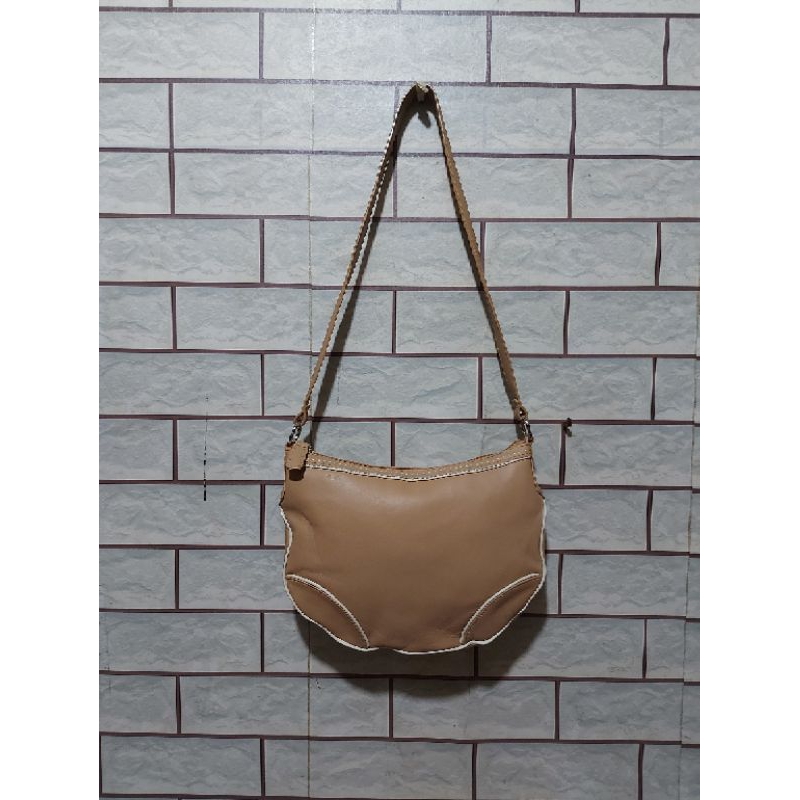 Tas Bahu Kulit Asli TALB*TS / Tas Hobo  Kulit Asli Warna Cream  /Sling mini/ Genuine Leather Bag / T