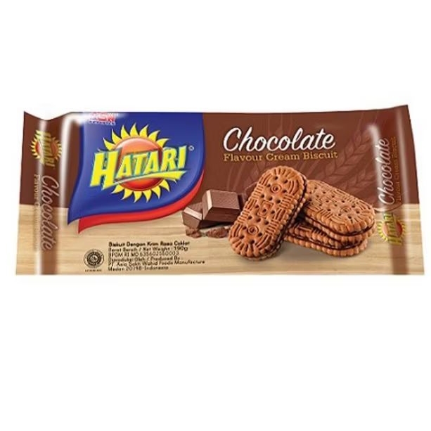 

ASW Foods Hatari Biscuit Chocolate 190gr rasa cream coklat