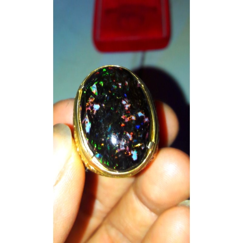 Cincin Black opal sempur banten