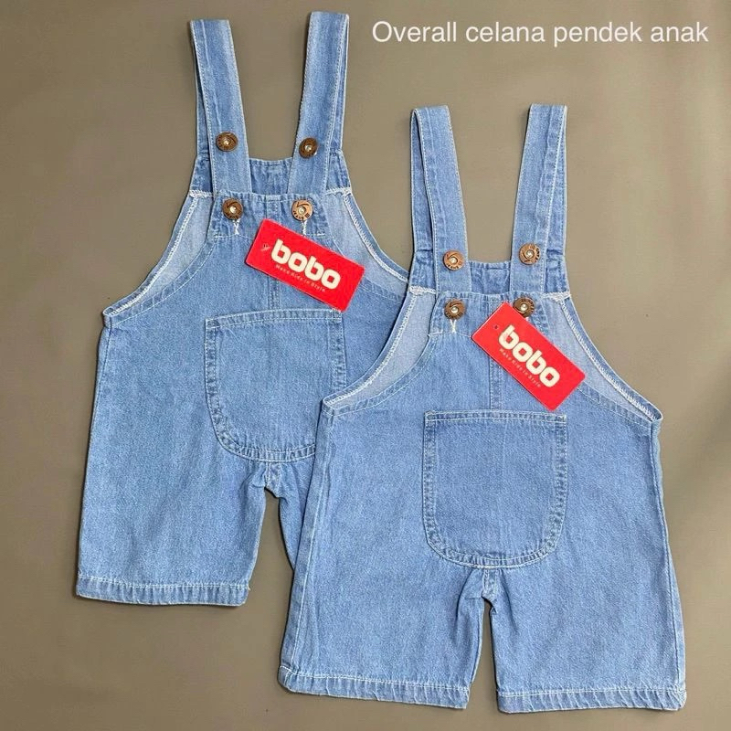 OVERAL CELANA PENDEK JEANS ANAK 2-5 TAHUN