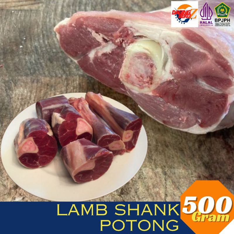 

Paha Bawah Kambing 500gr Halal Frozen/SENGKEL KAMBING Bertulang/ Daging kambing bertulang utuh 500gr beku