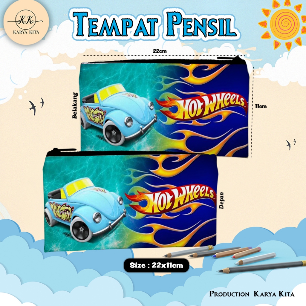 

PENCIL CASE KARAKTER HOT WHEELS KODE 14