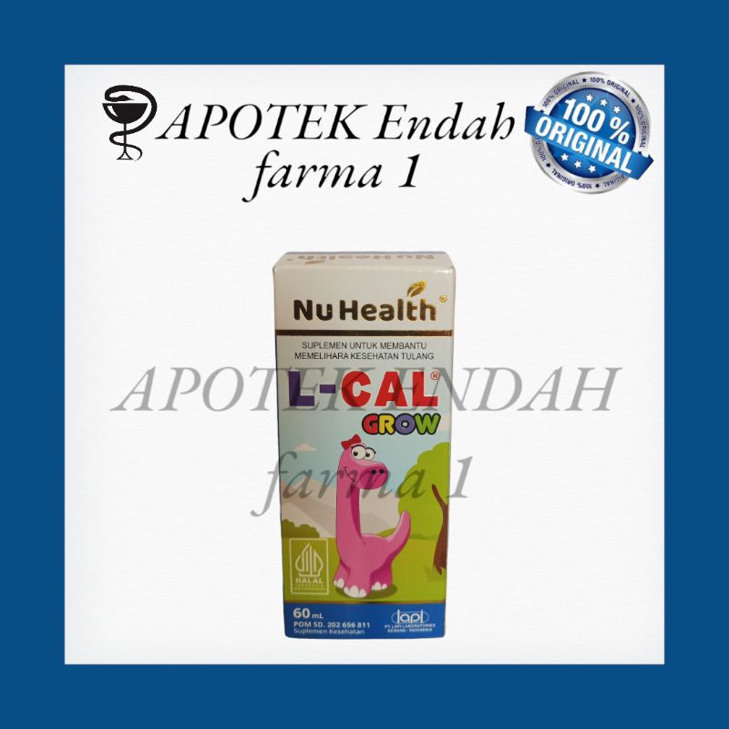 NU HEALTH L-CAL GROW SIRUP 60ml vitamin kalsium anak untuk tulang dan gigi