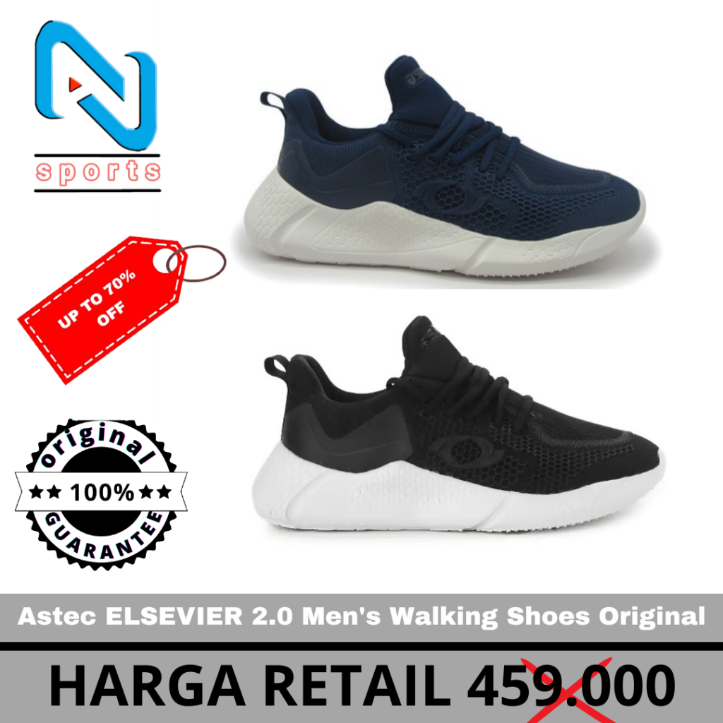 Sepatu Astec ELSEVIER 2.0 Men's Walking Shoes Navy White Original 100%