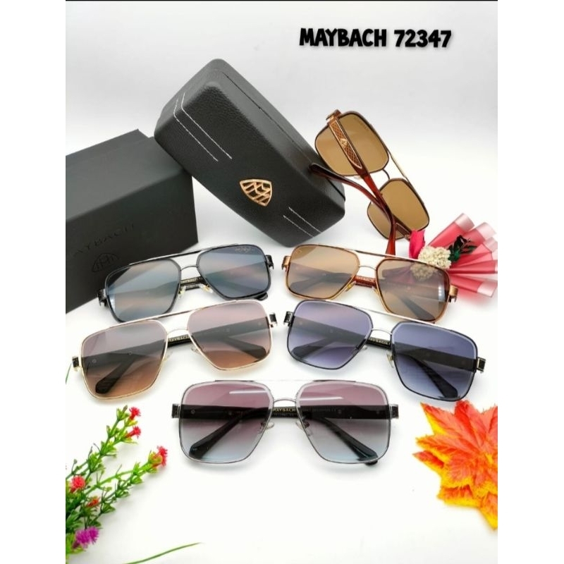 KACAMATA SUNGLAS // KACAMATA HITAM // KACAMATA PASHION PRIA/WANITA MAYBACH 72347 FREE BOKS
