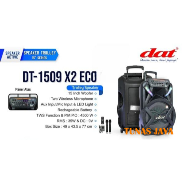 SPEAKER TROLLEY SPIKER TROLI DAT DT 1509 X2+ECO DT1509 X2 DT1509X2 ECO PLUS 15 INCH "
