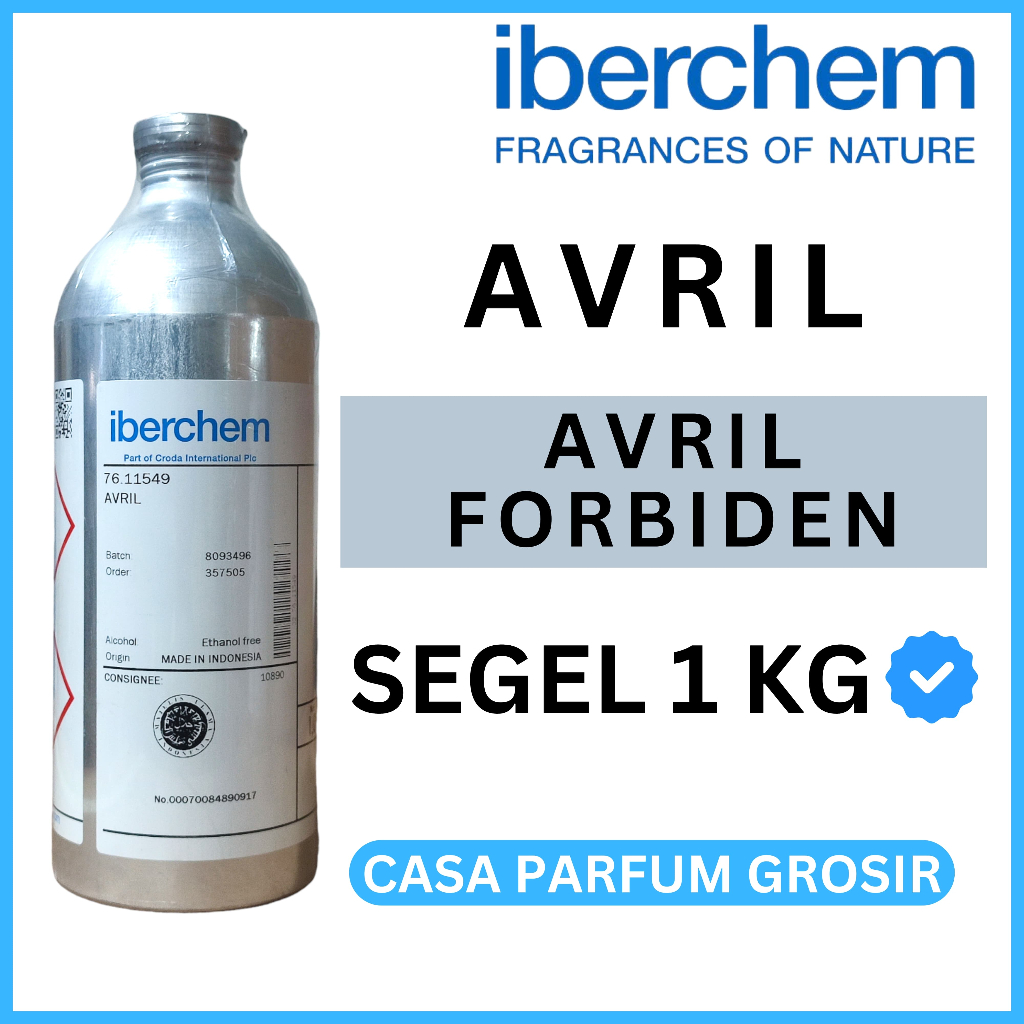 ( SEGEL 1 KG) AVRIL BY IBERCHEM.KEMASAN SEGEL 1 KG.BIBIT PARFUM IBERCHEM SEGEL.