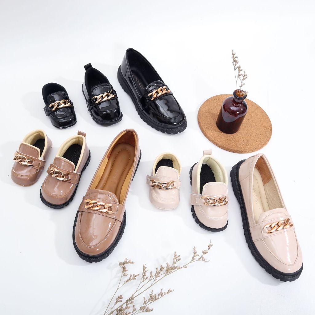 Sasastory SEPATU COUPLE IBU & ANAK PEREMPUAN RANTE DOCMART ANAK PANTOFEL ANAK 1 2 3 TAHUN XA07