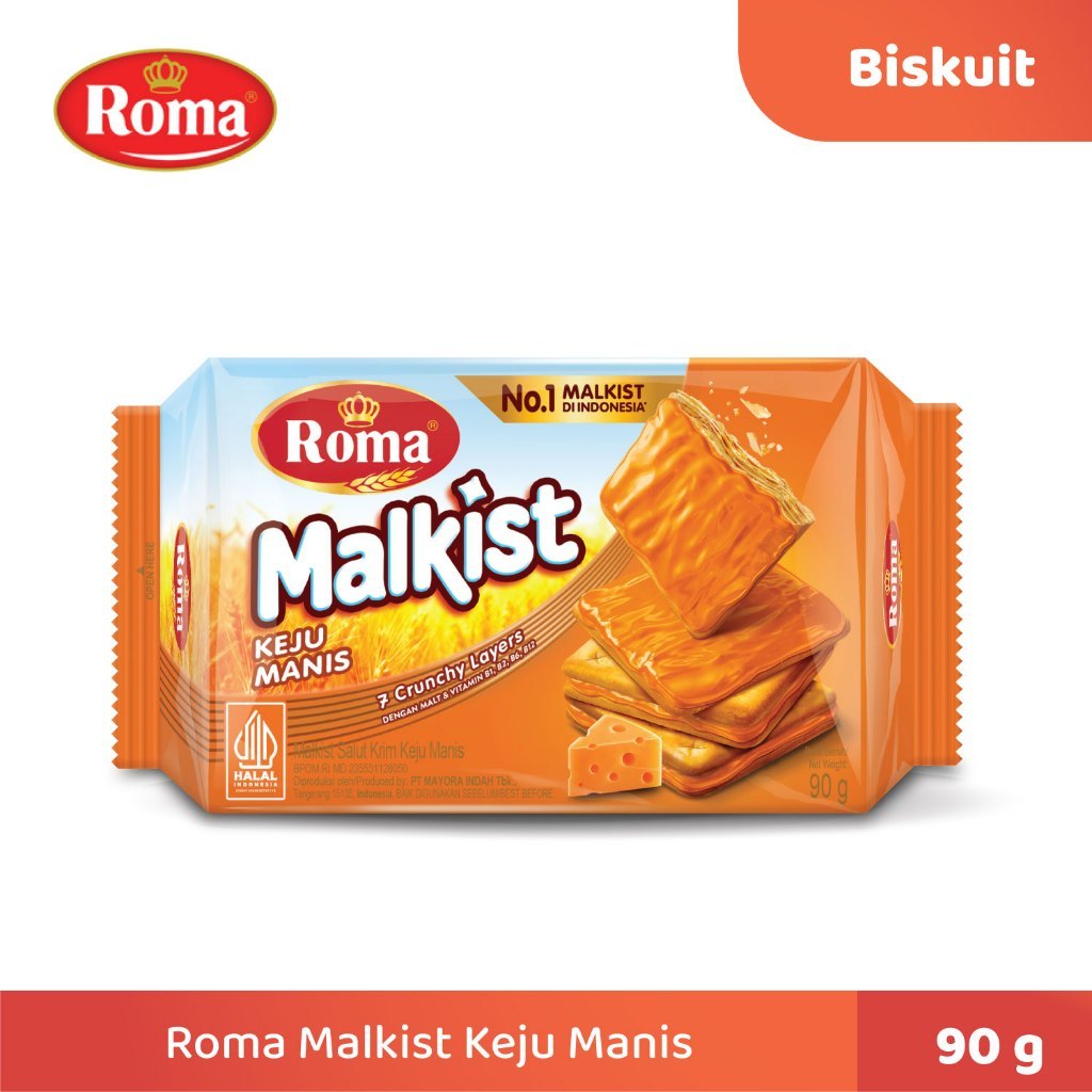 

Roma Malkist Krim Keju Manis 90 gr