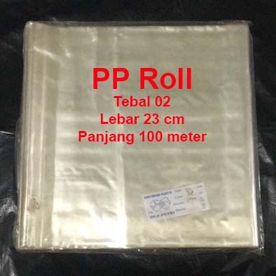 Plastik PP Roll Tebal 02 - Lebar 23 - 24 - 25 cm