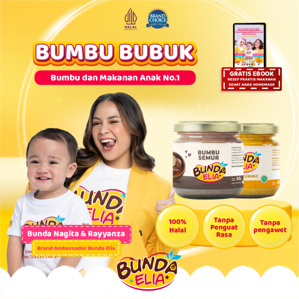 

Bumbu Bunda Elia Bumbu Non MSG Kaldu Bubuk MPASI BPOM