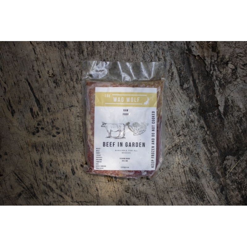 

THE WAG WOLF - Beef in garden raw food 500gr