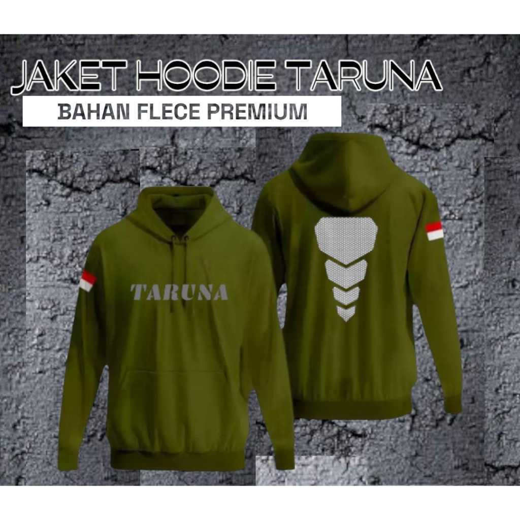 JAKET  TARUNA TERBARU / JAKET HOODIE TARUNA AKMIL / BAHAN CATTON FLECE