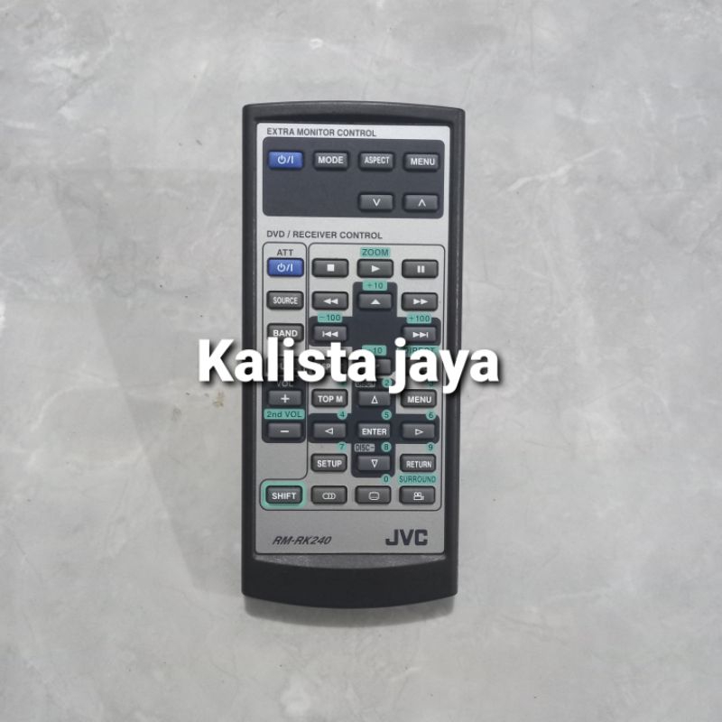 REMOTE REMOT DVD TAPE MOBIL JVC RM-RK240 ORIGINAL ASLI