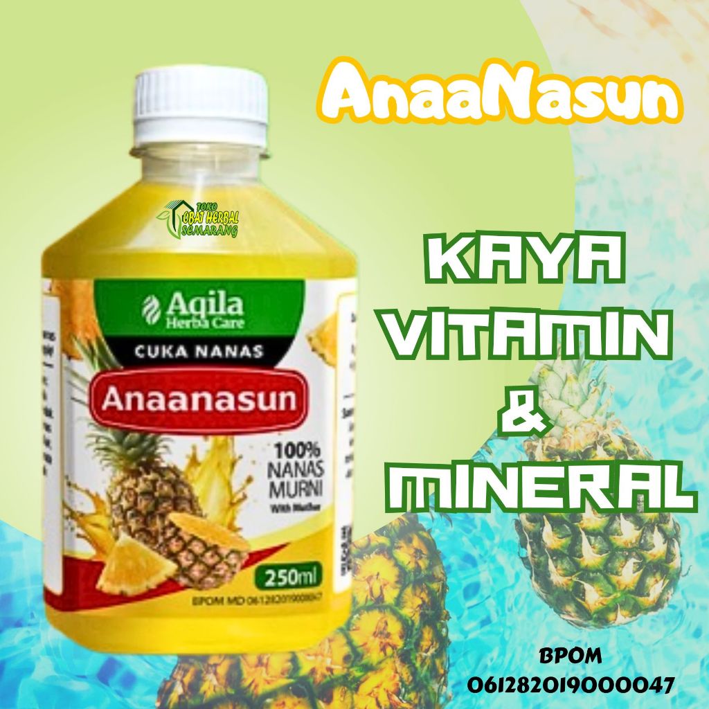 

CUKA NANAS 250 ML (ANAANASUN) BERKHASIAT MENJAGA KESEHATAN TUBUH GULA DARAH DIABETES KOLESTROL HALAL BPOM MURNI ALAMI