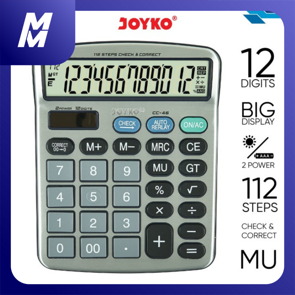 

Kalkulator JOYKO CC-46 Calculator 12 Digits Checks Correct