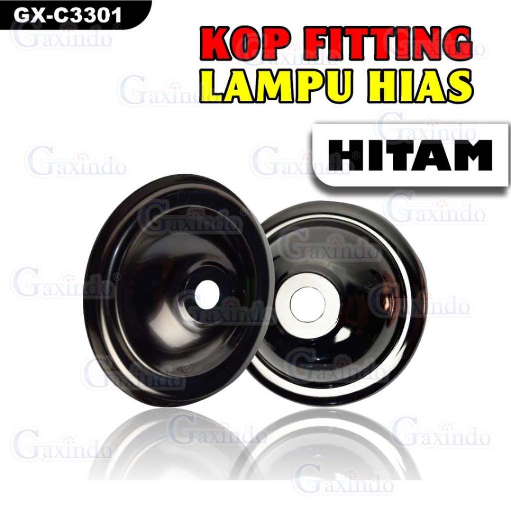 kop fitting lampu hias hitam, kop lampu hias hitam, dudukan fitting lampu hitam, dudukan lampu hias 