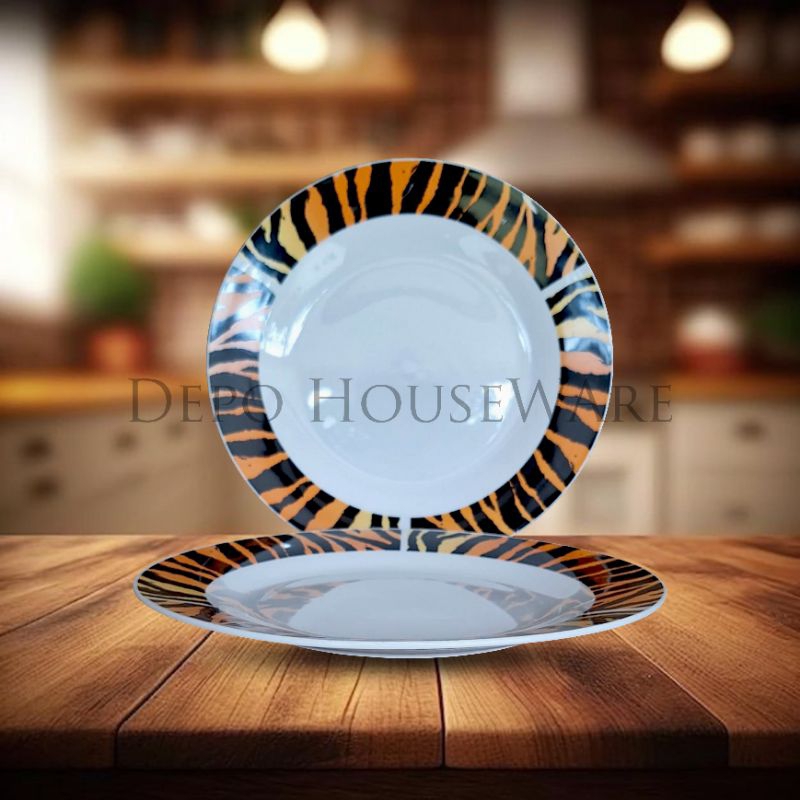 Piring Keramik Cantik Elegan untuk Rumah & usaha / Piring makan ceper keramik 10,5 inch dinner plate
