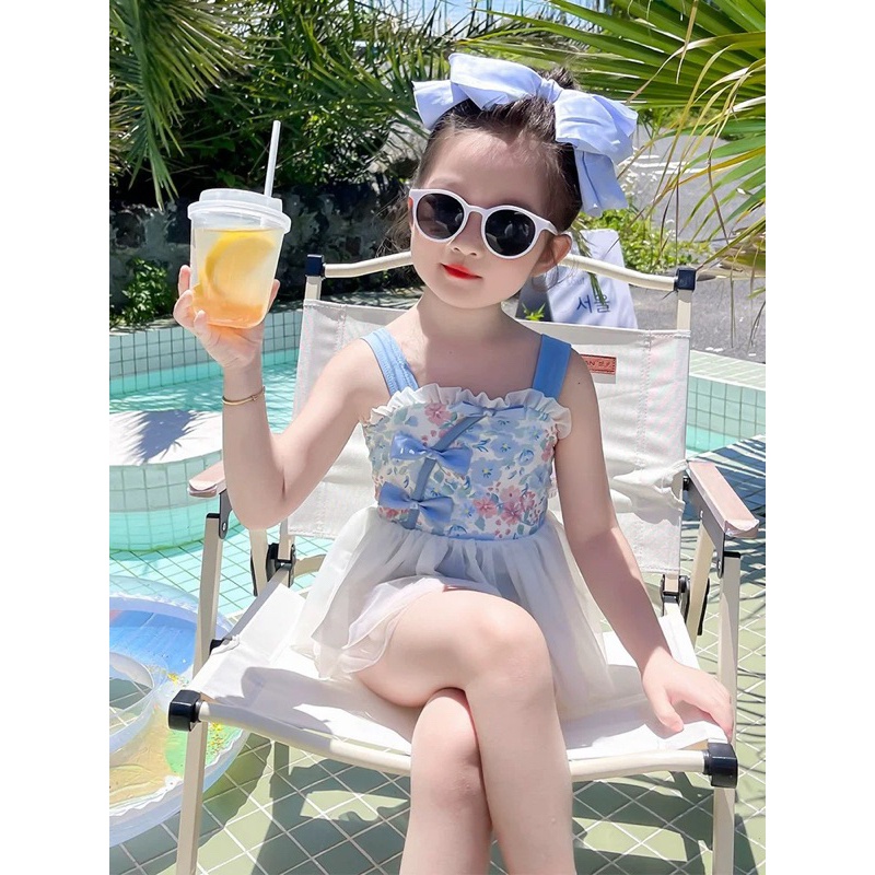 Blush Ribbon Swimsuit/ Swimsuit Anak Perempuan/ Baju Renang Anak Perempuan