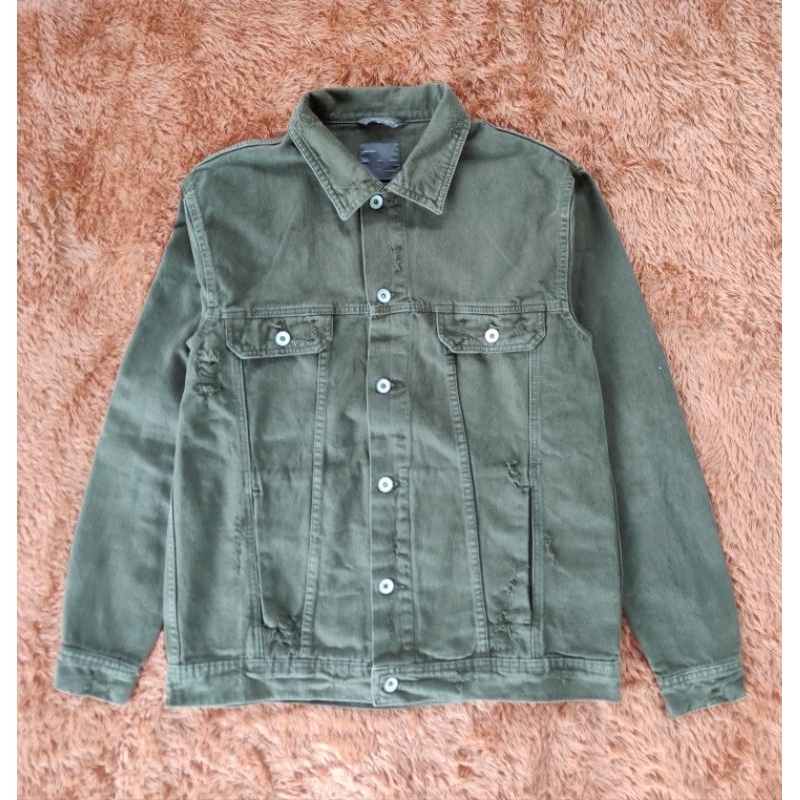 jacket denim zara man ripped