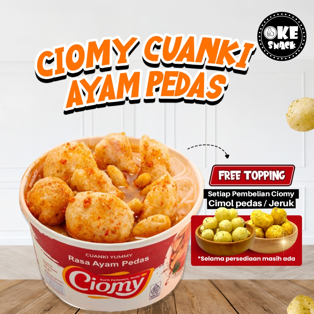 

Ciomy Cuanki Ayam Pedas Cuangki Ciomy Cup Besar Halal Non MSG