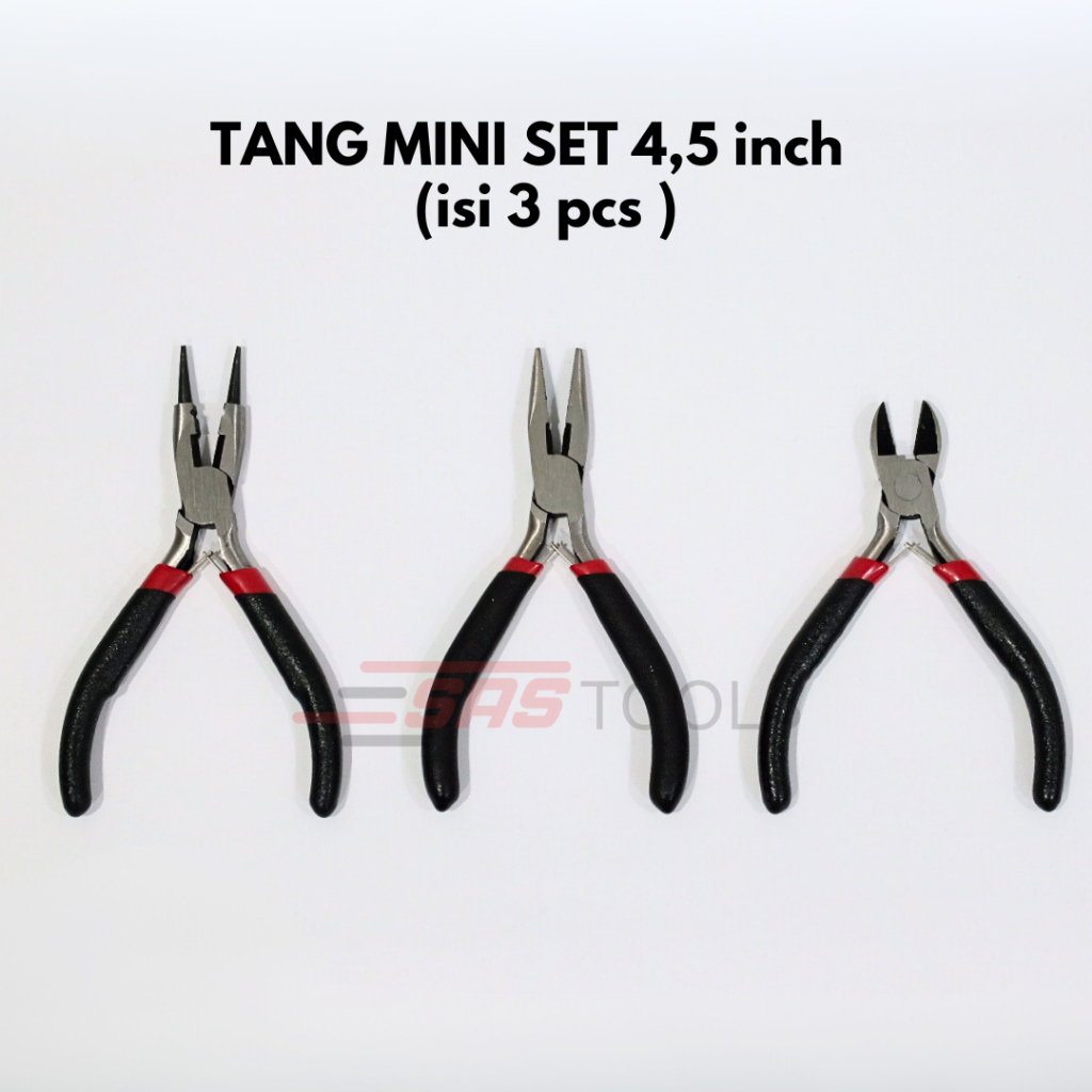 Tang mini set 4,5 inch (isi 3 pcs  Tang potong/Tang jepit/Tang plintir)