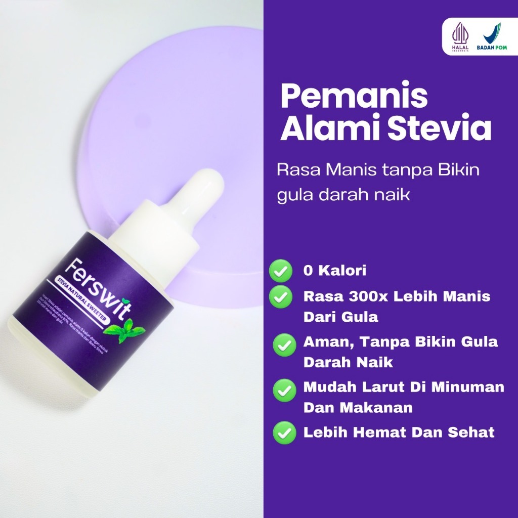 

Ferswit Pemanis Sehat Alami Gula Tetes Stevia