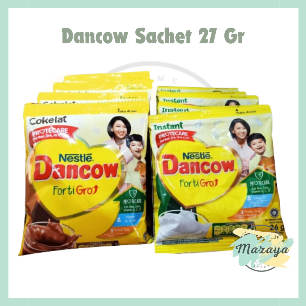 

SUSU DANCOW INSTANT SACHET PUTIH | COKELAT 1 RENCENG 10 BKS X 27 GR - MAZAYA HOMESTORE