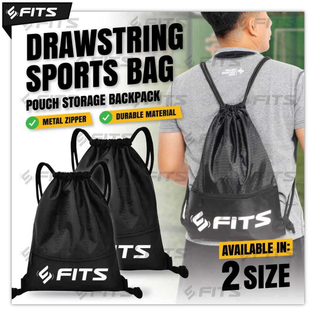 FITS Drawstring Sports Bag | Pouch Storage Backpack