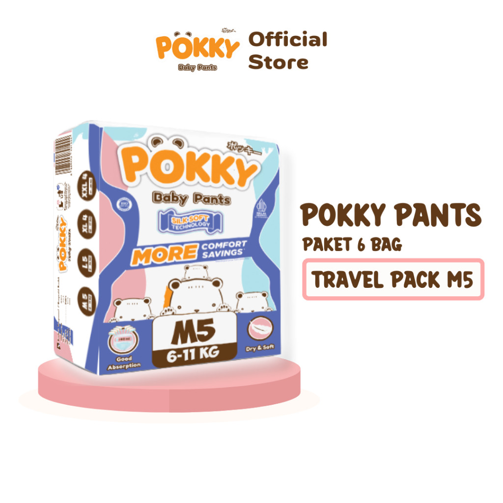 POKKY PANTS TRAVEL PACK [BUY 5 GET 6] M5/L5/XL4/XXL4 - Gambar 2